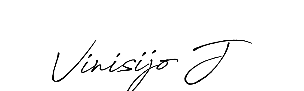 Use a signature maker to create a handwritten signature online. With this signature software, you can design (Antro_Vectra_Bolder) your own signature for name Vinisijo J. Vinisijo J signature style 7 images and pictures png
