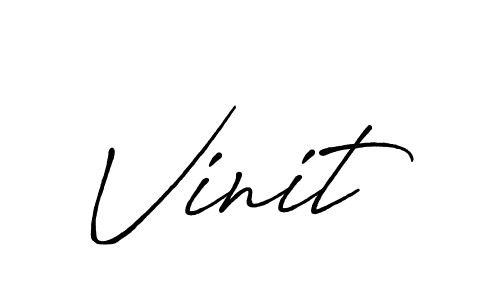 Make a beautiful signature design for name Vinit. With this signature (Antro_Vectra_Bolder) style, you can create a handwritten signature for free. Vinit signature style 7 images and pictures png