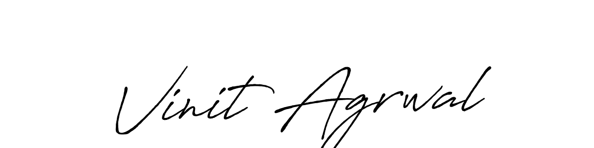 Use a signature maker to create a handwritten signature online. With this signature software, you can design (Antro_Vectra_Bolder) your own signature for name Vinit Agrwal. Vinit Agrwal signature style 7 images and pictures png