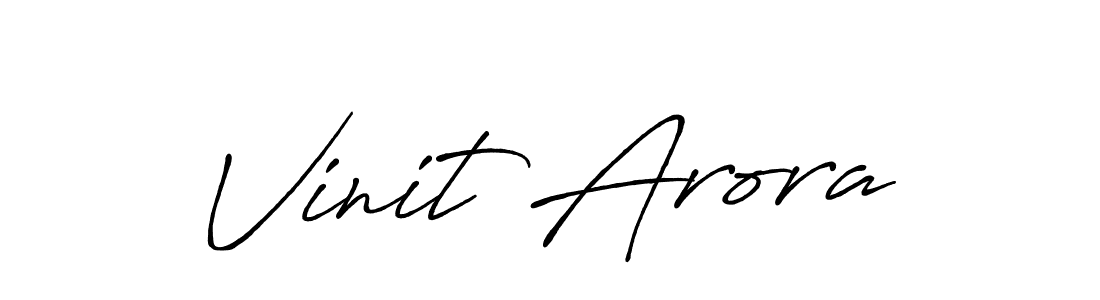 You should practise on your own different ways (Antro_Vectra_Bolder) to write your name (Vinit Arora) in signature. don't let someone else do it for you. Vinit Arora signature style 7 images and pictures png