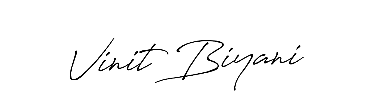 Antro_Vectra_Bolder is a professional signature style that is perfect for those who want to add a touch of class to their signature. It is also a great choice for those who want to make their signature more unique. Get Vinit Biyani name to fancy signature for free. Vinit Biyani signature style 7 images and pictures png
