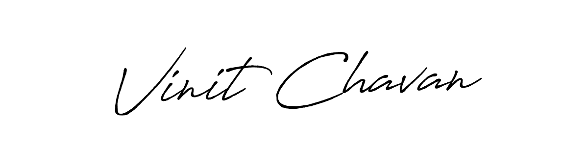 How to make Vinit Chavan signature? Antro_Vectra_Bolder is a professional autograph style. Create handwritten signature for Vinit Chavan name. Vinit Chavan signature style 7 images and pictures png