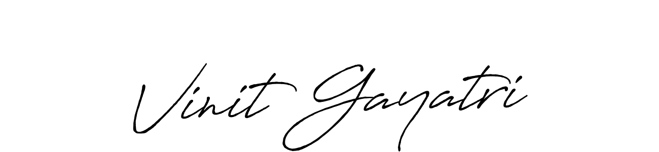 Use a signature maker to create a handwritten signature online. With this signature software, you can design (Antro_Vectra_Bolder) your own signature for name Vinit Gayatri. Vinit Gayatri signature style 7 images and pictures png