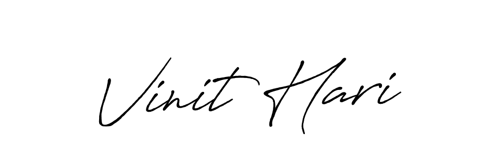 Vinit Hari stylish signature style. Best Handwritten Sign (Antro_Vectra_Bolder) for my name. Handwritten Signature Collection Ideas for my name Vinit Hari. Vinit Hari signature style 7 images and pictures png