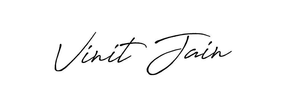 Design your own signature with our free online signature maker. With this signature software, you can create a handwritten (Antro_Vectra_Bolder) signature for name Vinit Jain. Vinit Jain signature style 7 images and pictures png