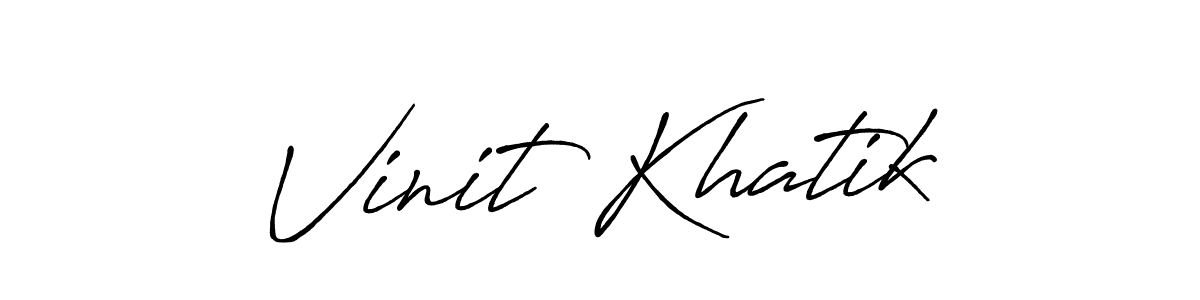 Here are the top 10 professional signature styles for the name Vinit Khatik. These are the best autograph styles you can use for your name. Vinit Khatik signature style 7 images and pictures png
