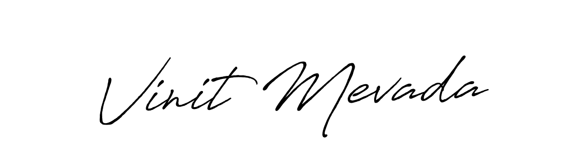 Similarly Antro_Vectra_Bolder is the best handwritten signature design. Signature creator online .You can use it as an online autograph creator for name Vinit Mevada. Vinit Mevada signature style 7 images and pictures png