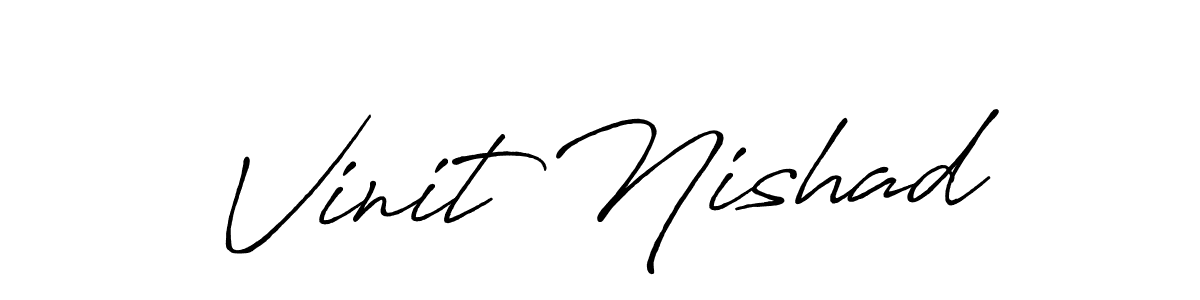 if you are searching for the best signature style for your name Vinit Nishad. so please give up your signature search. here we have designed multiple signature styles  using Antro_Vectra_Bolder. Vinit Nishad signature style 7 images and pictures png