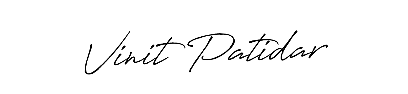 It looks lik you need a new signature style for name Vinit Patidar. Design unique handwritten (Antro_Vectra_Bolder) signature with our free signature maker in just a few clicks. Vinit Patidar signature style 7 images and pictures png