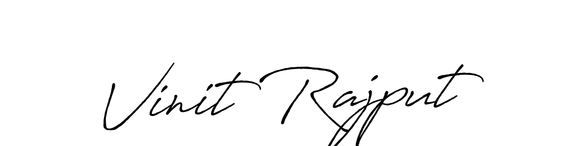 Create a beautiful signature design for name Vinit Rajput. With this signature (Antro_Vectra_Bolder) fonts, you can make a handwritten signature for free. Vinit Rajput signature style 7 images and pictures png