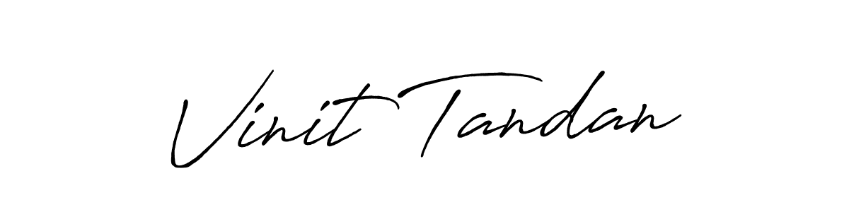 How to make Vinit Tandan signature? Antro_Vectra_Bolder is a professional autograph style. Create handwritten signature for Vinit Tandan name. Vinit Tandan signature style 7 images and pictures png