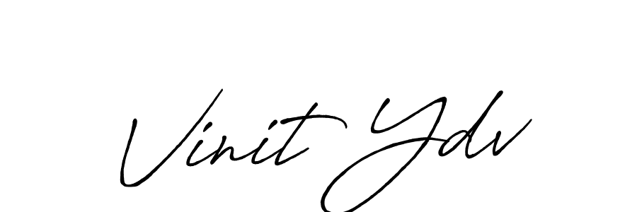 How to make Vinit Ydv name signature. Use Antro_Vectra_Bolder style for creating short signs online. This is the latest handwritten sign. Vinit Ydv signature style 7 images and pictures png