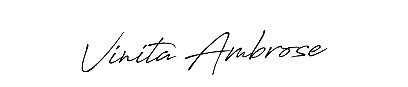 Use a signature maker to create a handwritten signature online. With this signature software, you can design (Antro_Vectra_Bolder) your own signature for name Vinita Ambrose. Vinita Ambrose signature style 7 images and pictures png