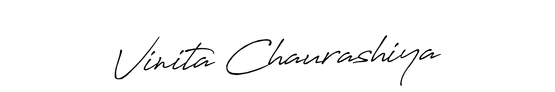 Vinita Chaurashiya stylish signature style. Best Handwritten Sign (Antro_Vectra_Bolder) for my name. Handwritten Signature Collection Ideas for my name Vinita Chaurashiya. Vinita Chaurashiya signature style 7 images and pictures png