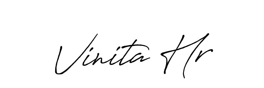 if you are searching for the best signature style for your name Vinita Hr. so please give up your signature search. here we have designed multiple signature styles  using Antro_Vectra_Bolder. Vinita Hr signature style 7 images and pictures png