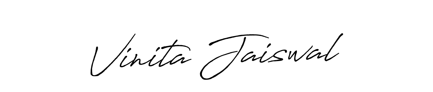 It looks lik you need a new signature style for name Vinita Jaiswal. Design unique handwritten (Antro_Vectra_Bolder) signature with our free signature maker in just a few clicks. Vinita Jaiswal signature style 7 images and pictures png
