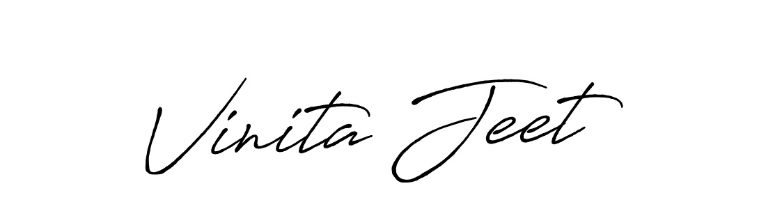 Similarly Antro_Vectra_Bolder is the best handwritten signature design. Signature creator online .You can use it as an online autograph creator for name Vinita Jeet. Vinita Jeet signature style 7 images and pictures png
