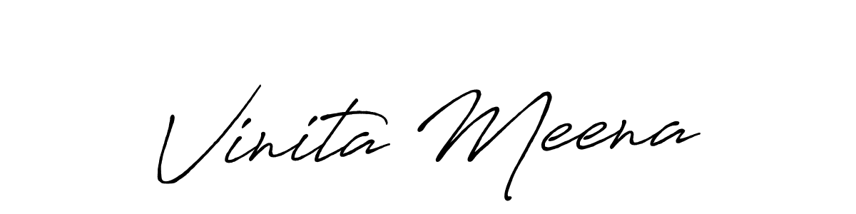 Also You can easily find your signature by using the search form. We will create Vinita Meena name handwritten signature images for you free of cost using Antro_Vectra_Bolder sign style. Vinita Meena signature style 7 images and pictures png