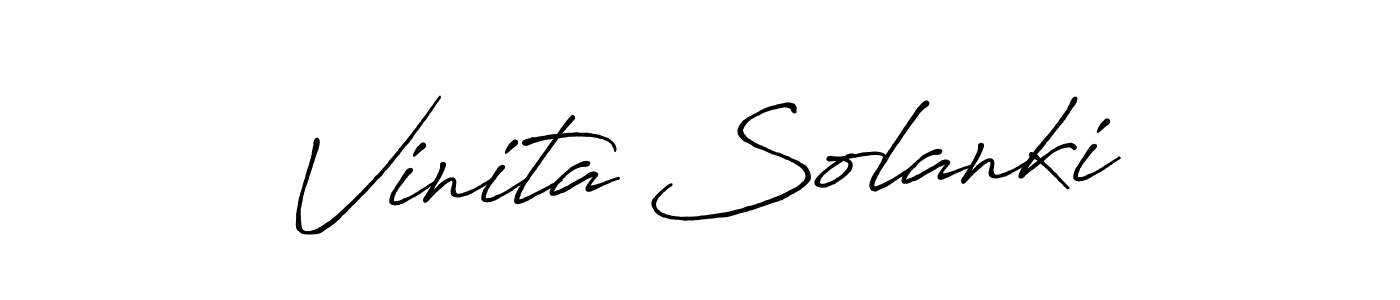 Also we have Vinita Solanki name is the best signature style. Create professional handwritten signature collection using Antro_Vectra_Bolder autograph style. Vinita Solanki signature style 7 images and pictures png