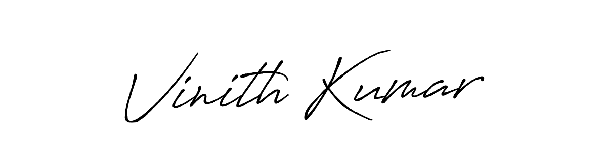 Use a signature maker to create a handwritten signature online. With this signature software, you can design (Antro_Vectra_Bolder) your own signature for name Vinith Kumar. Vinith Kumar signature style 7 images and pictures png