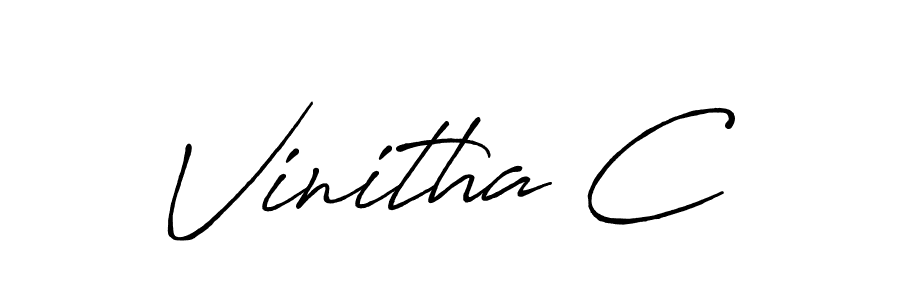 Also You can easily find your signature by using the search form. We will create Vinitha C name handwritten signature images for you free of cost using Antro_Vectra_Bolder sign style. Vinitha C signature style 7 images and pictures png