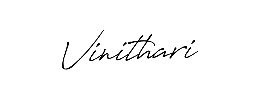 How to make Vinithari name signature. Use Antro_Vectra_Bolder style for creating short signs online. This is the latest handwritten sign. Vinithari signature style 7 images and pictures png