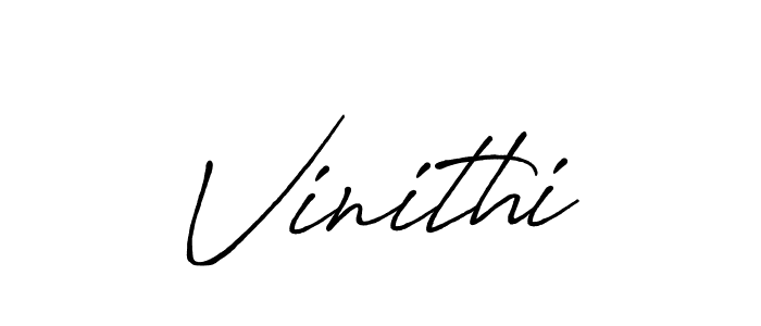 Make a beautiful signature design for name Vinithi. With this signature (Antro_Vectra_Bolder) style, you can create a handwritten signature for free. Vinithi signature style 7 images and pictures png