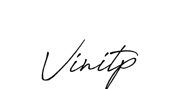 Create a beautiful signature design for name Vinitp. With this signature (Antro_Vectra_Bolder) fonts, you can make a handwritten signature for free. Vinitp signature style 7 images and pictures png