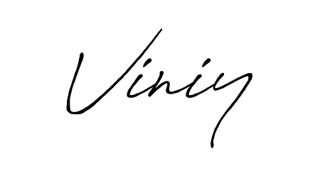 How to make Viniy name signature. Use Antro_Vectra_Bolder style for creating short signs online. This is the latest handwritten sign. Viniy signature style 7 images and pictures png