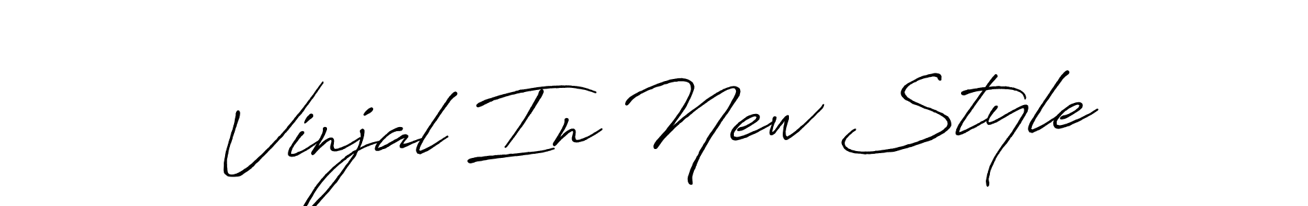 Also we have Vinjal In New Style name is the best signature style. Create professional handwritten signature collection using Antro_Vectra_Bolder autograph style. Vinjal In New Style signature style 7 images and pictures png