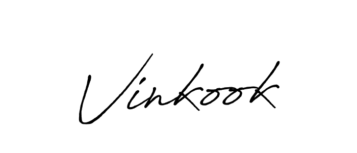 Make a beautiful signature design for name Vinkook. With this signature (Antro_Vectra_Bolder) style, you can create a handwritten signature for free. Vinkook signature style 7 images and pictures png