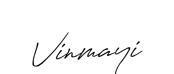 Create a beautiful signature design for name Vinmayi. With this signature (Antro_Vectra_Bolder) fonts, you can make a handwritten signature for free. Vinmayi signature style 7 images and pictures png