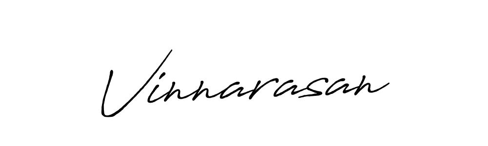 Make a beautiful signature design for name Vinnarasan. With this signature (Antro_Vectra_Bolder) style, you can create a handwritten signature for free. Vinnarasan signature style 7 images and pictures png