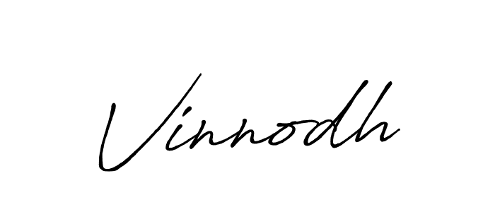 Also we have Vinnodh name is the best signature style. Create professional handwritten signature collection using Antro_Vectra_Bolder autograph style. Vinnodh signature style 7 images and pictures png