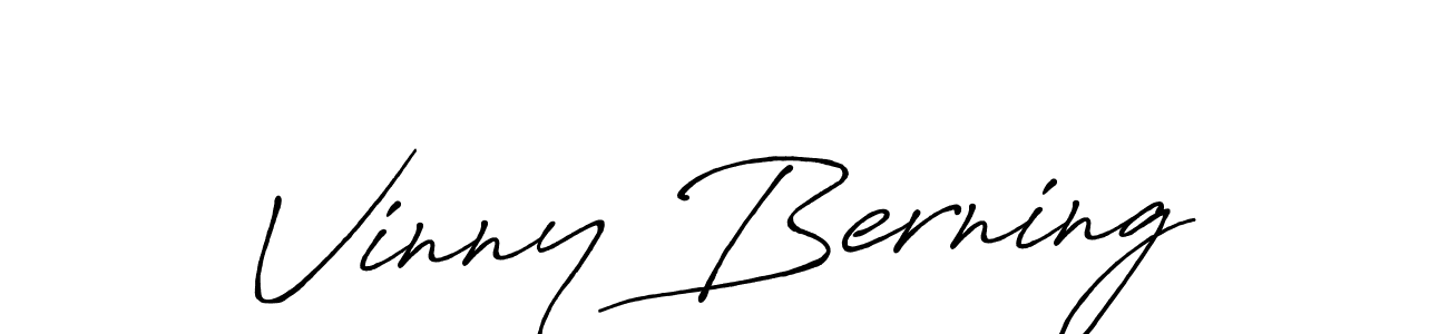 How to make Vinny Berning name signature. Use Antro_Vectra_Bolder style for creating short signs online. This is the latest handwritten sign. Vinny Berning signature style 7 images and pictures png