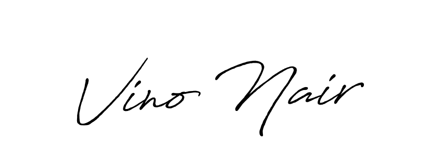 Also we have Vino Nair name is the best signature style. Create professional handwritten signature collection using Antro_Vectra_Bolder autograph style. Vino Nair signature style 7 images and pictures png