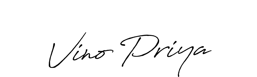 Once you've used our free online signature maker to create your best signature Antro_Vectra_Bolder style, it's time to enjoy all of the benefits that Vino Priya name signing documents. Vino Priya signature style 7 images and pictures png