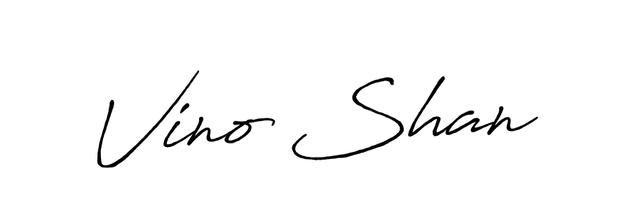 Also we have Vino Shan name is the best signature style. Create professional handwritten signature collection using Antro_Vectra_Bolder autograph style. Vino Shan signature style 7 images and pictures png