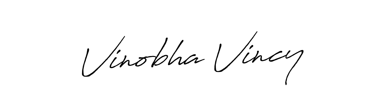 Use a signature maker to create a handwritten signature online. With this signature software, you can design (Antro_Vectra_Bolder) your own signature for name Vinobha Vincy. Vinobha Vincy signature style 7 images and pictures png