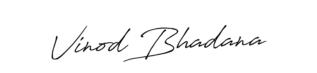 How to make Vinod Bhadana signature? Antro_Vectra_Bolder is a professional autograph style. Create handwritten signature for Vinod Bhadana name. Vinod Bhadana signature style 7 images and pictures png