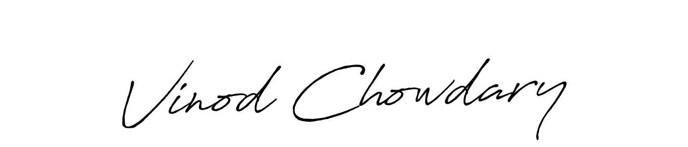 Make a short Vinod Chowdary signature style. Manage your documents anywhere anytime using Antro_Vectra_Bolder. Create and add eSignatures, submit forms, share and send files easily. Vinod Chowdary signature style 7 images and pictures png