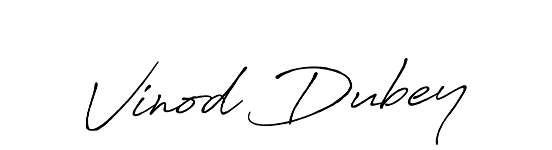 Make a beautiful signature design for name Vinod Dubey. With this signature (Antro_Vectra_Bolder) style, you can create a handwritten signature for free. Vinod Dubey signature style 7 images and pictures png