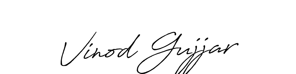 Design your own signature with our free online signature maker. With this signature software, you can create a handwritten (Antro_Vectra_Bolder) signature for name Vinod Gujjar. Vinod Gujjar signature style 7 images and pictures png