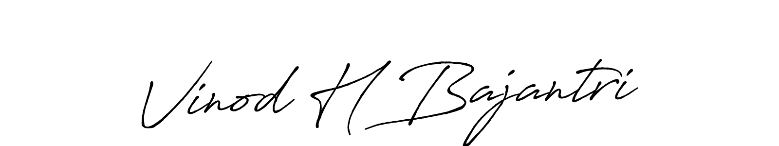 Also we have Vinod H Bajantri name is the best signature style. Create professional handwritten signature collection using Antro_Vectra_Bolder autograph style. Vinod H Bajantri signature style 7 images and pictures png