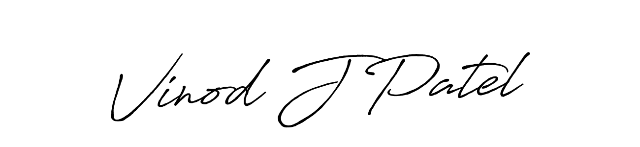 Design your own signature with our free online signature maker. With this signature software, you can create a handwritten (Antro_Vectra_Bolder) signature for name Vinod J Patel. Vinod J Patel signature style 7 images and pictures png