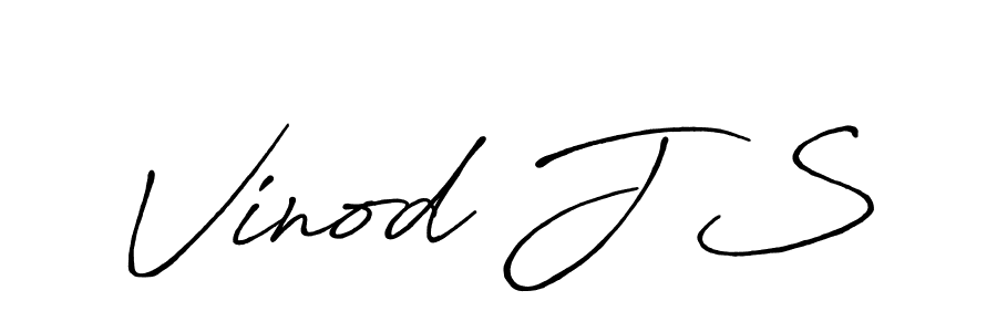 Make a beautiful signature design for name Vinod J S. Use this online signature maker to create a handwritten signature for free. Vinod J S signature style 7 images and pictures png