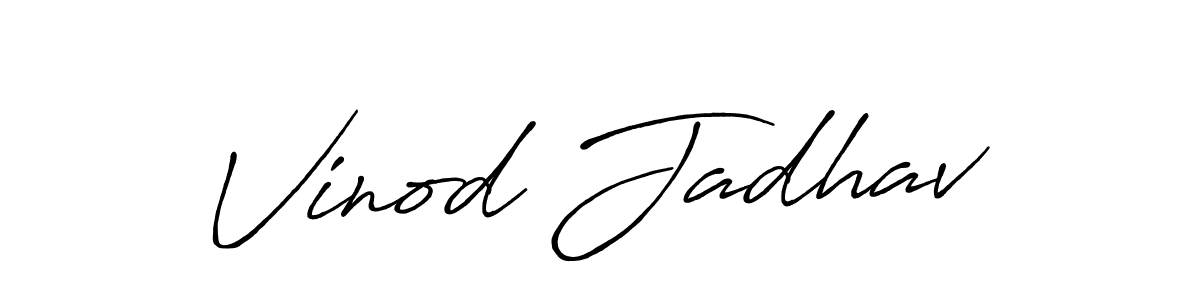 Vinod Jadhav stylish signature style. Best Handwritten Sign (Antro_Vectra_Bolder) for my name. Handwritten Signature Collection Ideas for my name Vinod Jadhav. Vinod Jadhav signature style 7 images and pictures png