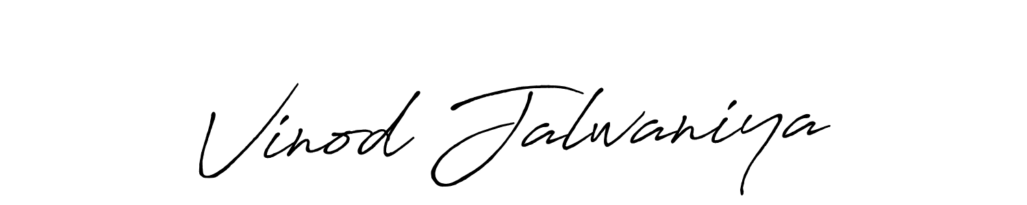 How to make Vinod Jalwaniya name signature. Use Antro_Vectra_Bolder style for creating short signs online. This is the latest handwritten sign. Vinod Jalwaniya signature style 7 images and pictures png