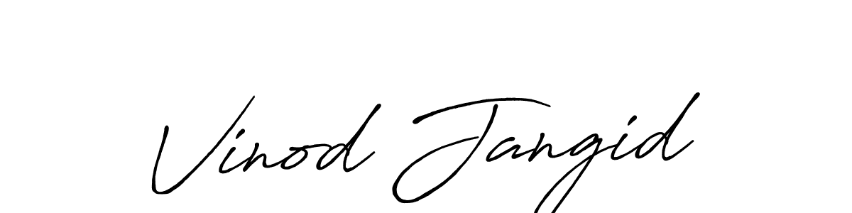 Once you've used our free online signature maker to create your best signature Antro_Vectra_Bolder style, it's time to enjoy all of the benefits that Vinod Jangid name signing documents. Vinod Jangid signature style 7 images and pictures png