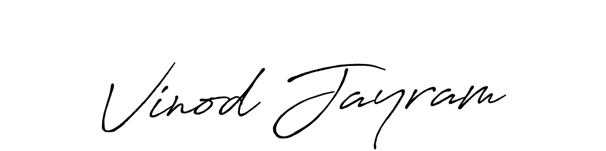 Vinod Jayram stylish signature style. Best Handwritten Sign (Antro_Vectra_Bolder) for my name. Handwritten Signature Collection Ideas for my name Vinod Jayram. Vinod Jayram signature style 7 images and pictures png